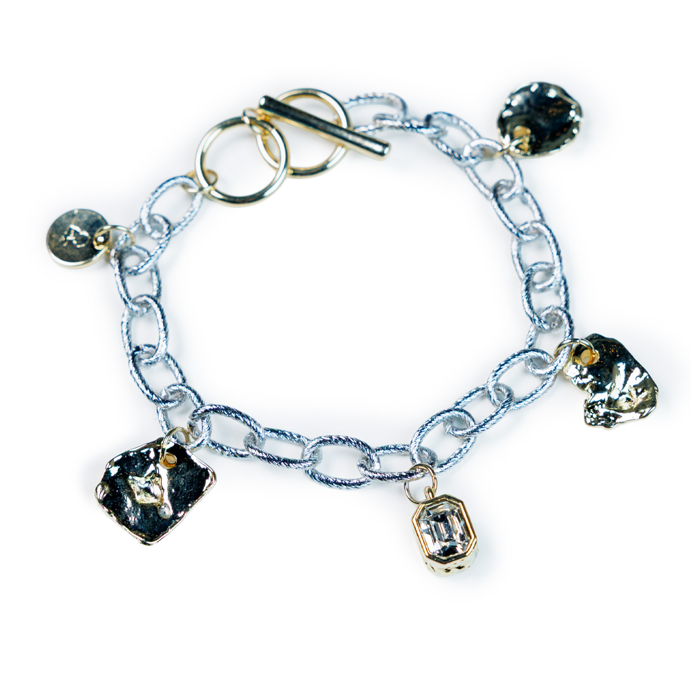 Primary image St. Jude Mixed Metal Charm Link Bracelet